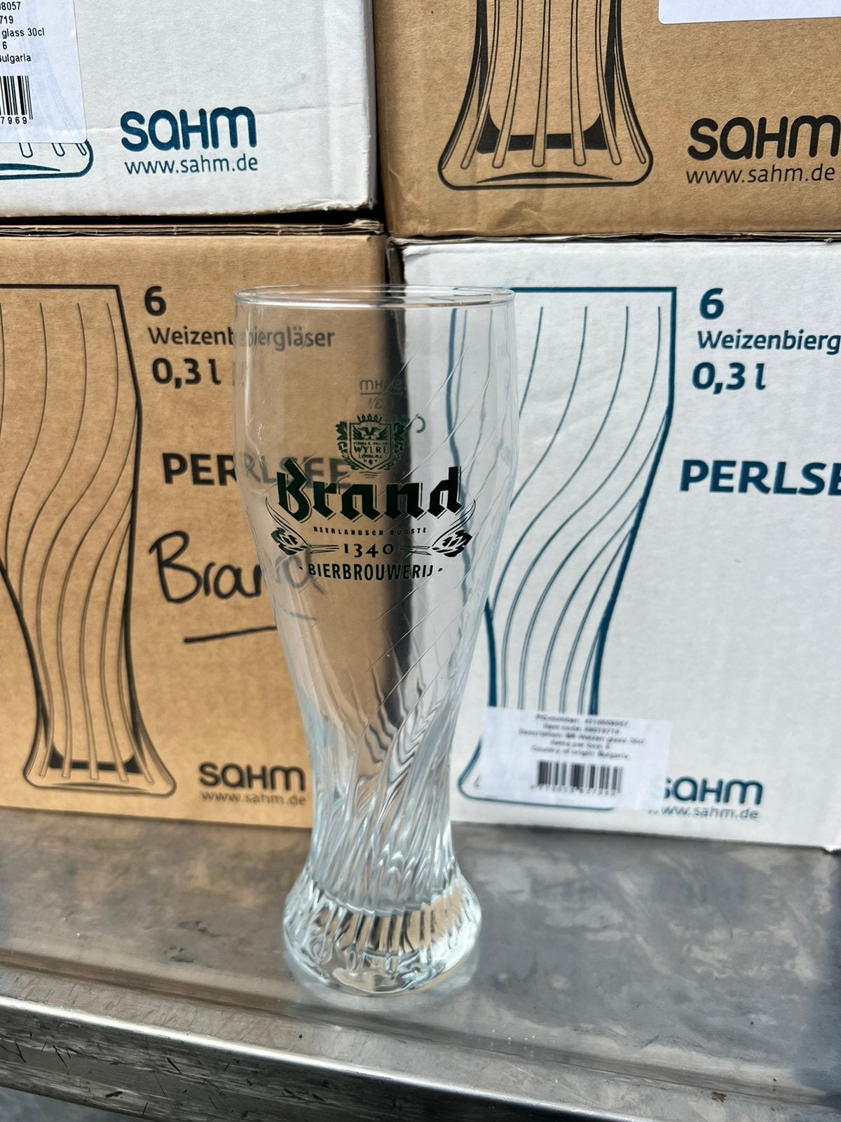 Brand Weizen glazen, Ophalen of Verzenden, Nieuw, Bierglas