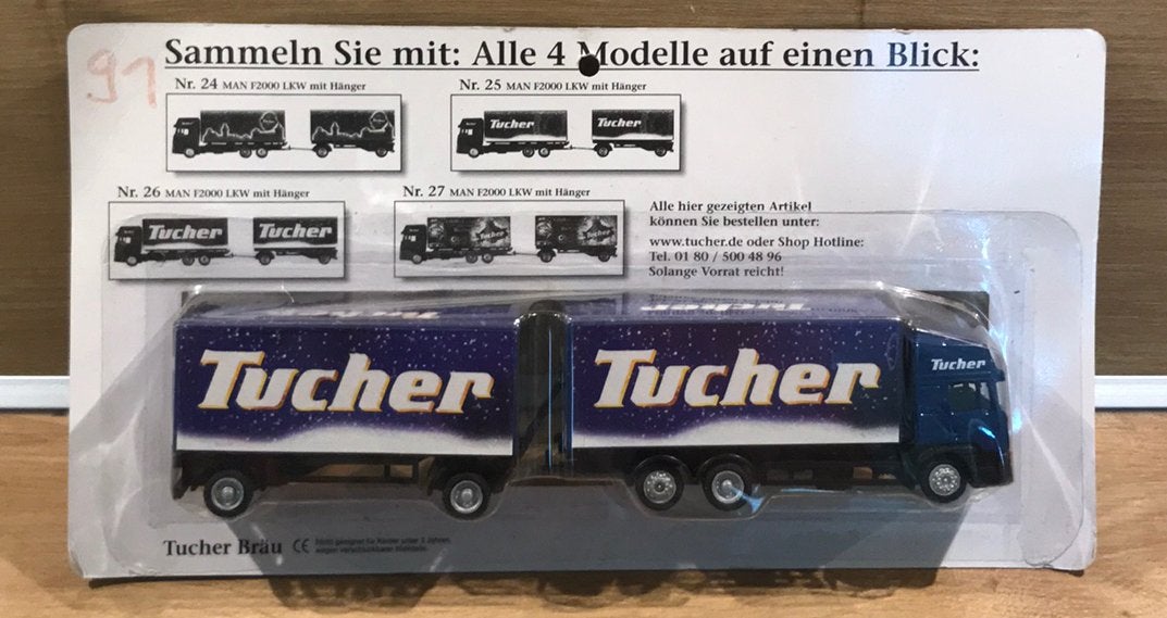 Limited edition miniatuur vrachtwagen Tucher Brau, Verzamelen, Onbekend, Ophalen of Verzenden, Zo goed als nieuw, Onbekend