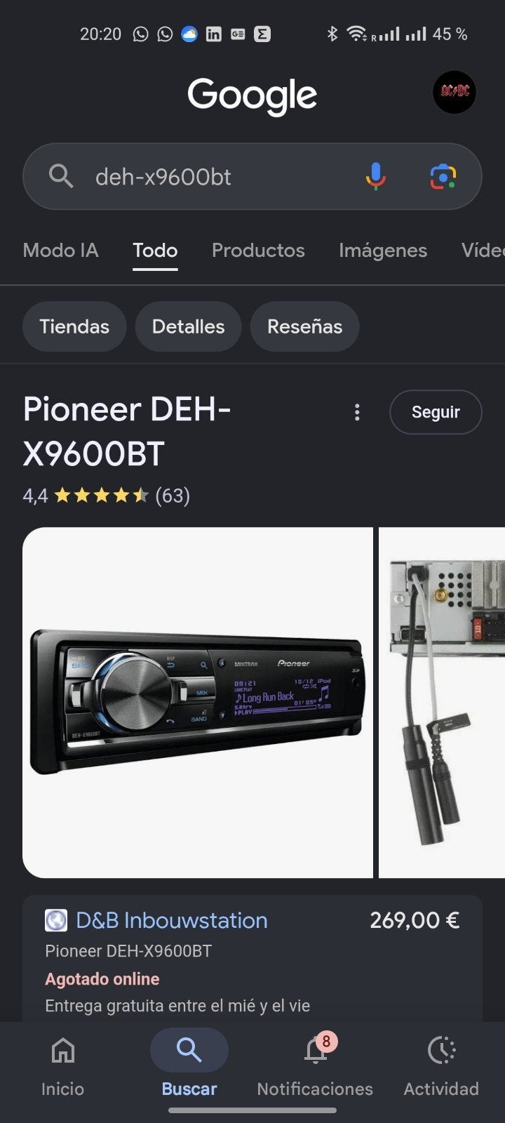 Pioneer car radio DEH-X9600BT, Audio, Tv en Foto, Ophalen of Verzenden, Pioneer