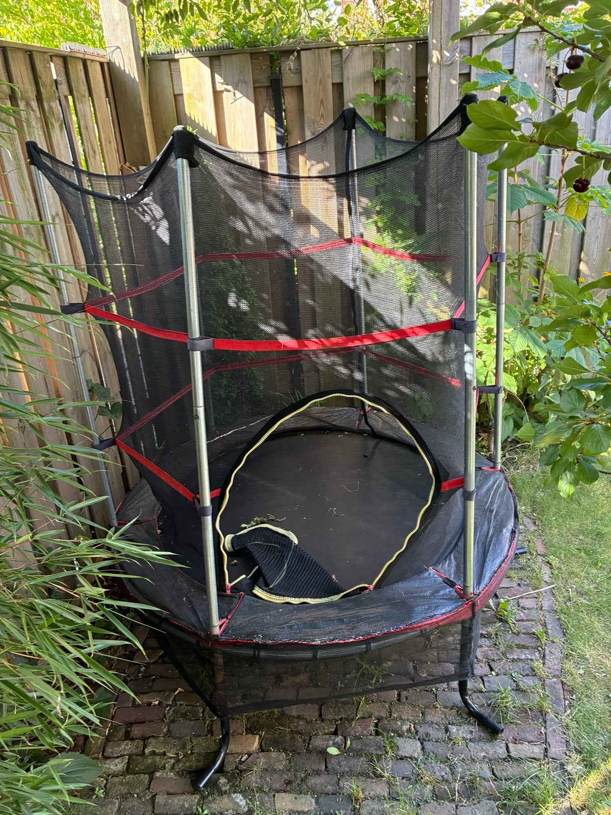 Kinder trampoline met veiligheidsnet, Ophalen, Gebruikt