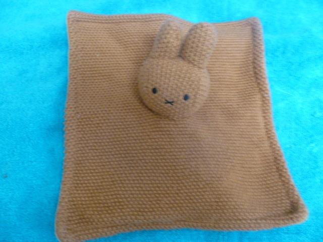 Bruin velours/gebreide stof doekje lapje Nijntje v Prenatal, Kinderen en Baby's, Speelgoed | Knuffels en Pluche, Zo goed als nieuw