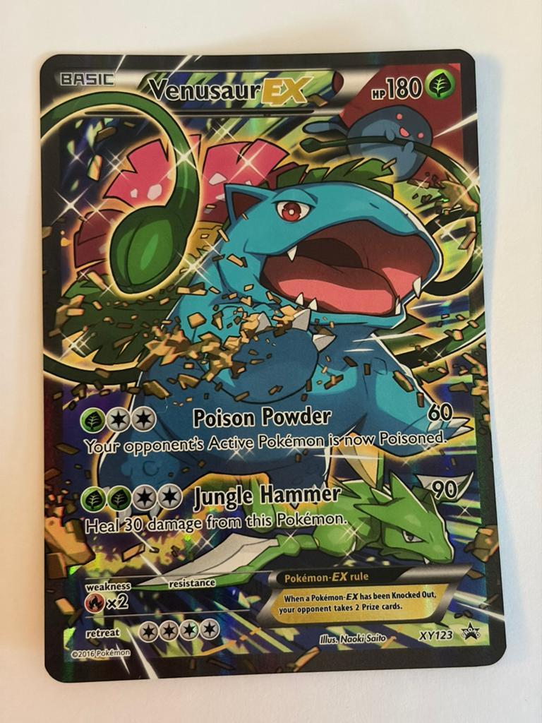 Venusaur EX XY123 Full Art Promo Pokemon Kaart Mint Conditie, Ophalen of Verzenden, Zo goed als nieuw, Losse kaart