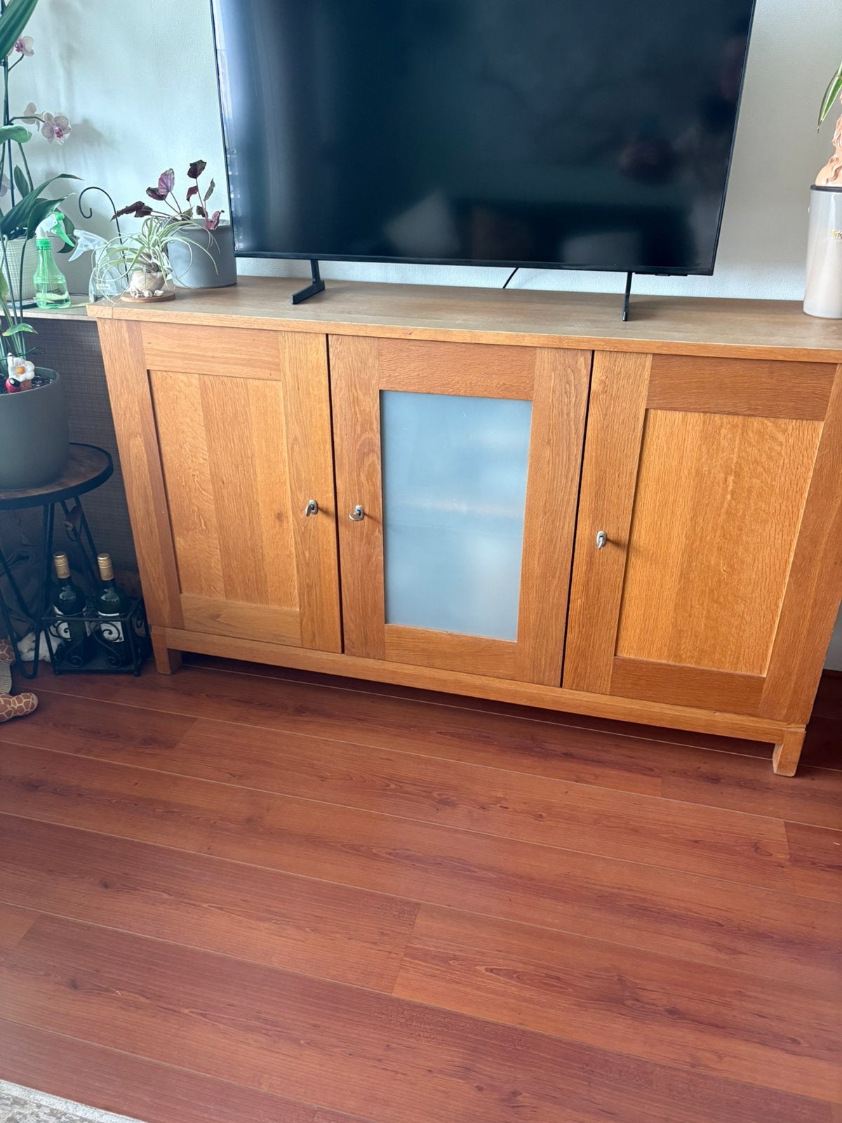 Dressoir blank eiken, Ophalen, Gebruikt, 100 tot 150 cm, Eikenhout