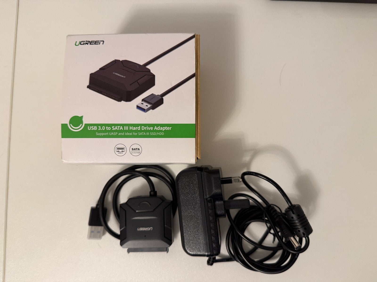 UGREEN USB 3.0 naar SATA III Adapter (2.5" & 3.5" HDD/SSD), Computers en Software, Server, HDD, Ophalen of Verzenden, Zo goed als nieuw