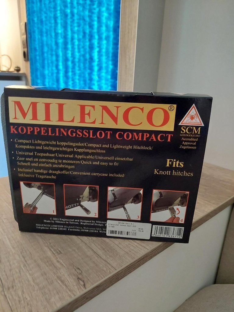 disselslot milenco, Caravans en Kamperen, Caravan accessoires, Ophalen of Verzenden, Zo goed als nieuw