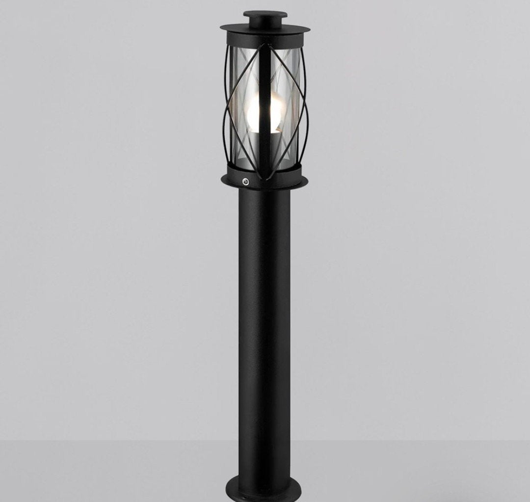 Staande zwarte tuin/terras lamp, Minder dan 50 watt, Staande lamp, Ophalen of Verzenden, Netvoeding
