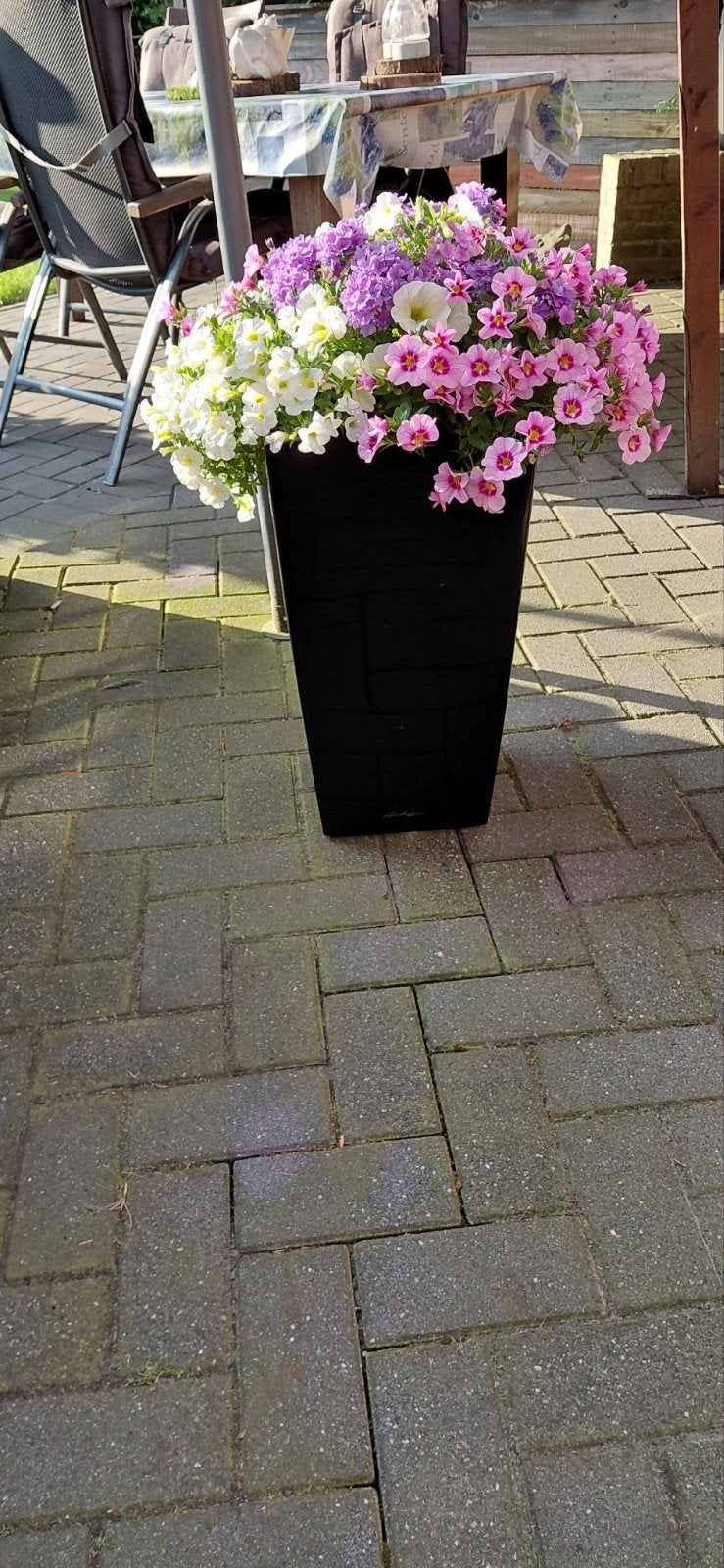 Lechuza cubico 30 zwart hoogglans met binnenpot, Kunststof, Minder dan 30 cm, Minder dan 60 cm, Ophalen of Verzenden