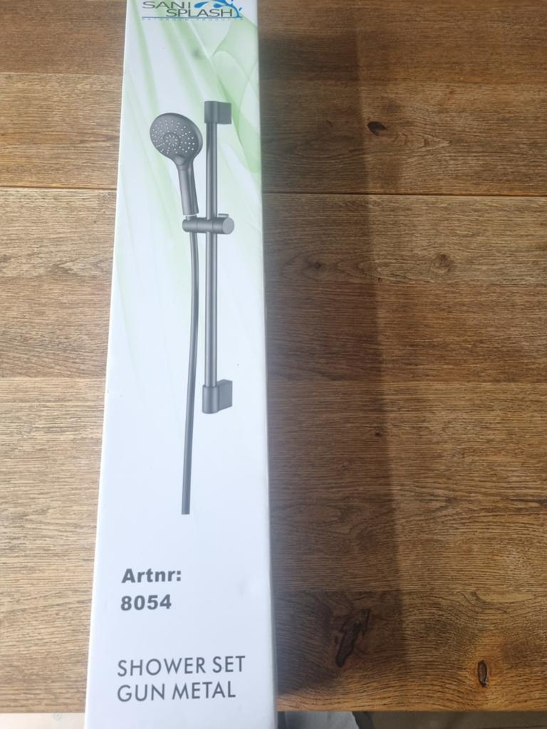 Shower set gun metal, Ophalen, Nieuw, Douche