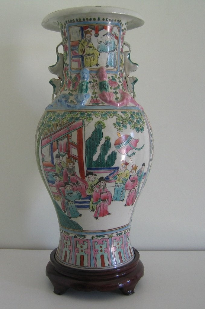 Porseleinen vaas Famille Rose Canton  -  712, China, Ophalen