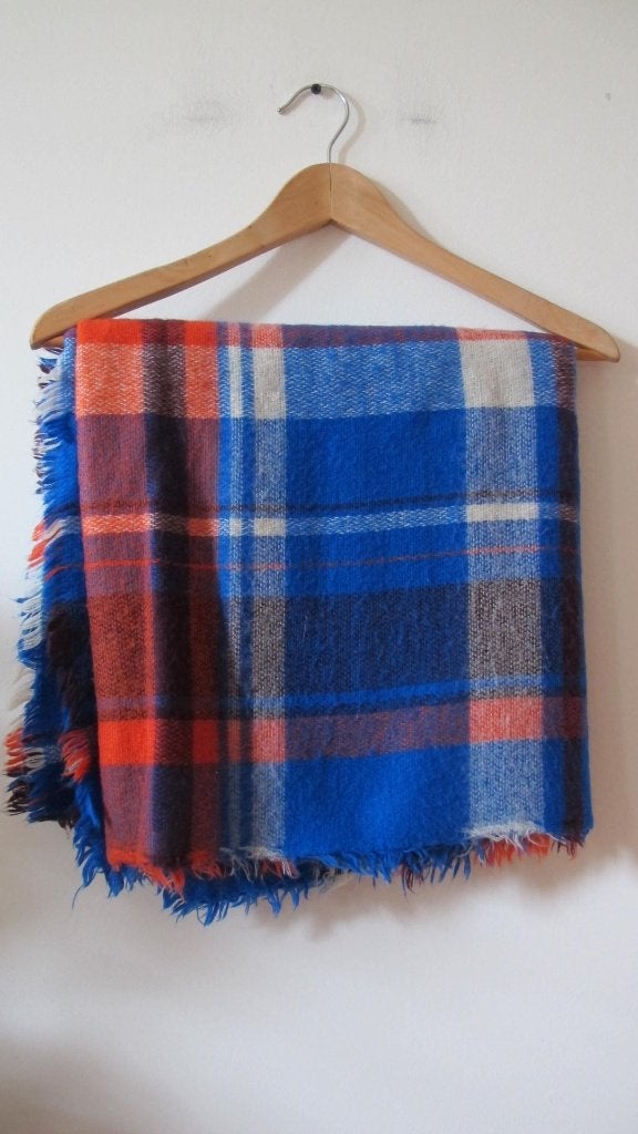 Blue check scarf (Zara), Maat 38/40 (M), Zara, Ophalen of Verzenden, Zo goed als nieuw