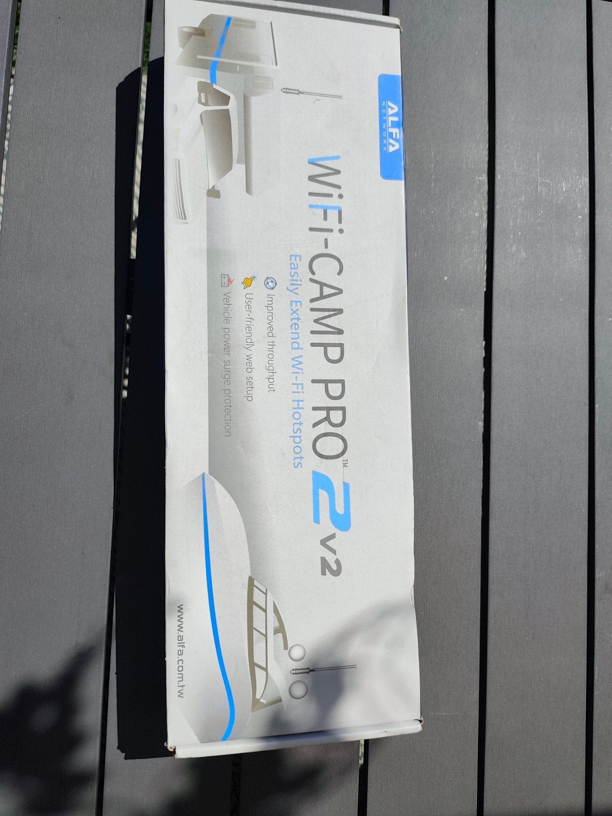Alfa WiFi Camp Pro 2v2 - WiFi-versterker voor campers/boten, Ophalen of Verzenden, Zo goed als nieuw, Router, Alfa