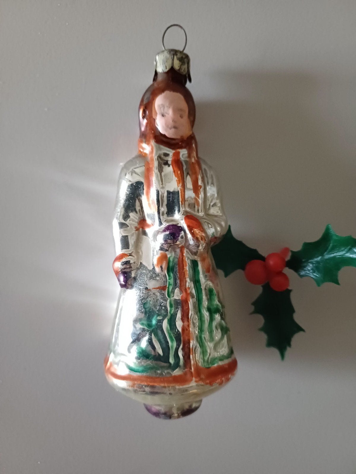 oude kerstbal van glas, Diversen, Kerst, Ophalen of Verzenden