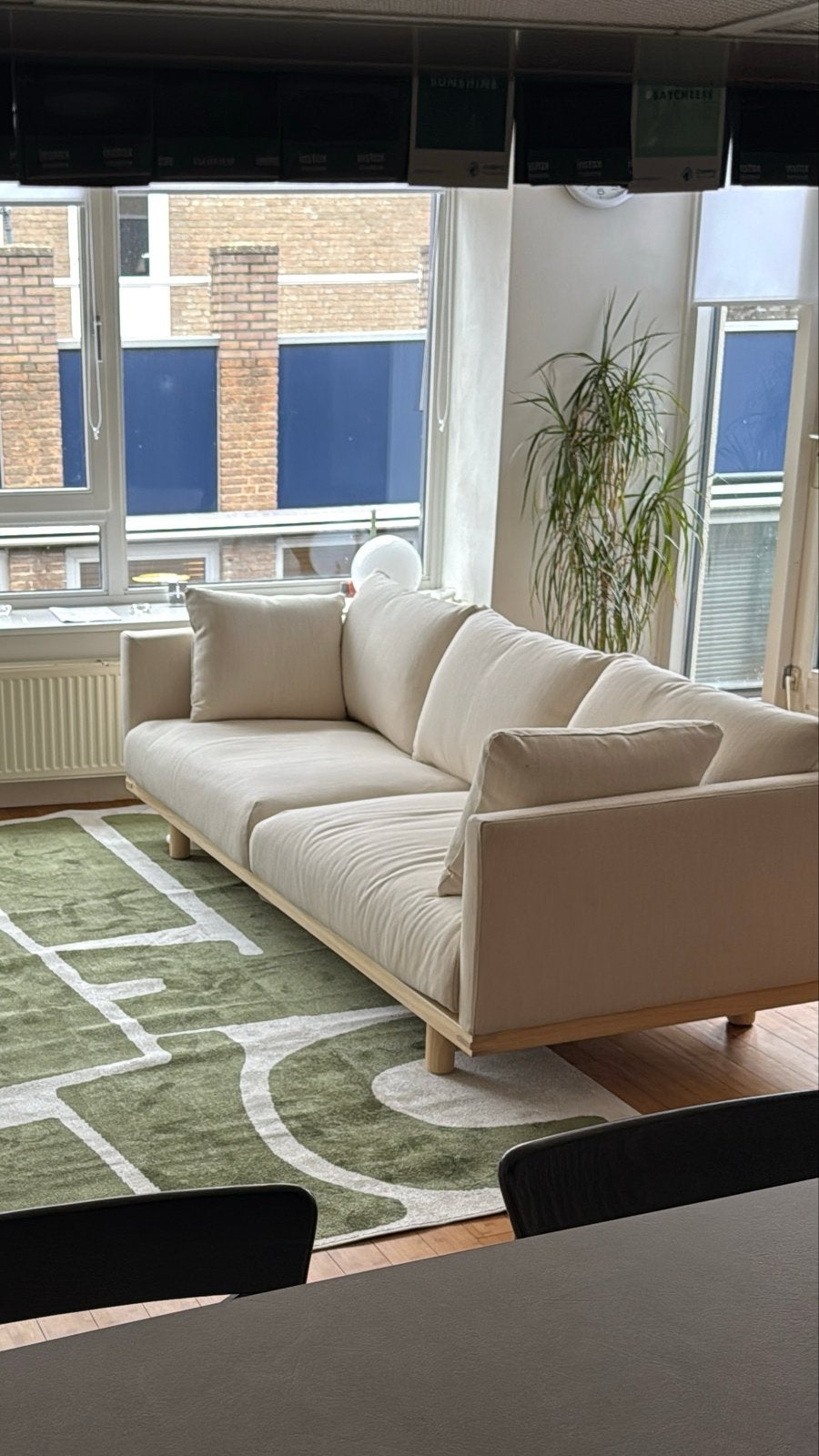 IKEA STOCKHOLM 2025 3-zitsbank Sundhamn beige, Huis en Inrichting, Ophalen, 100 tot 125 cm, Driepersoons, Zo goed als nieuw