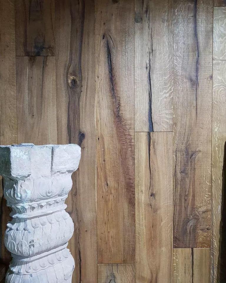 ANTIEK EIKEN WANDBEKLEDING, PLAFONDBEKLEDING KANT EN KLAAR, Ophalen of Verzenden