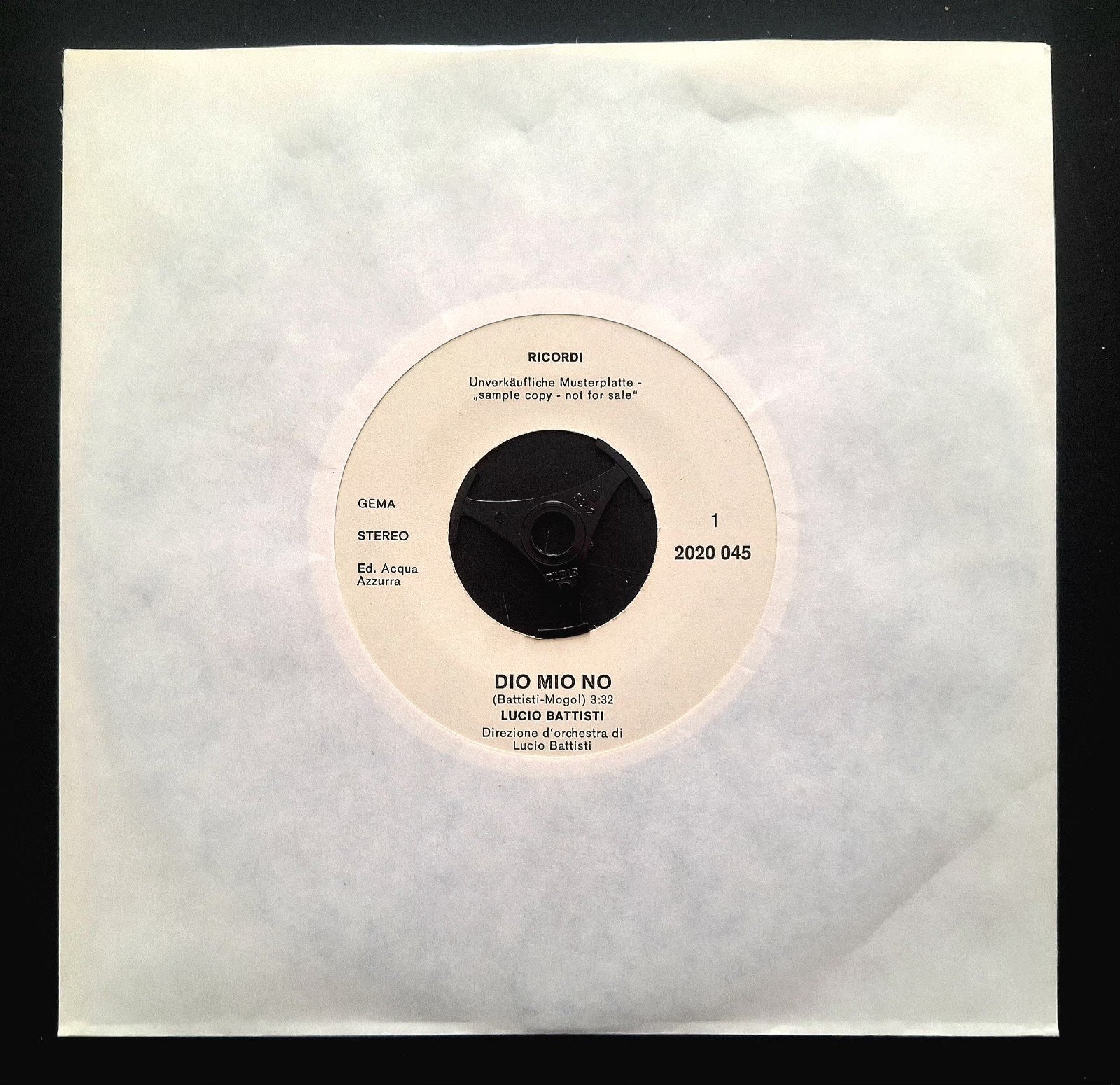 7"/SINGLE  LUCIO BATTISTI ' Dio Mio No, Ophalen of Verzenden, Gebruikt, Pop