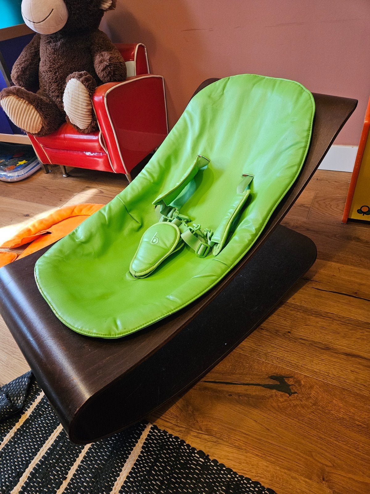 Bloom Coco Stylewood baby lounger wipstoel met baby insert, Kinderen en Baby's, Ophalen, Gebruikt, Met gordel(s) of riempje(s)