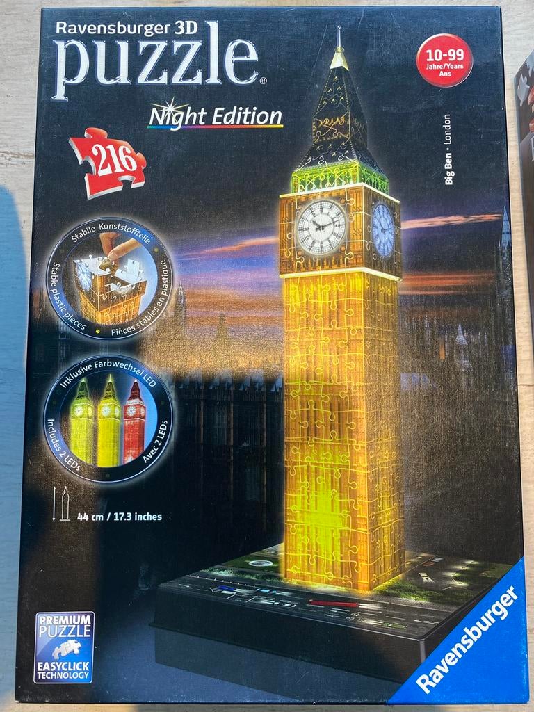 Ravensburger 3D puzzel Big Ben, Ophalen of Verzenden, Meer dan 50 stukjes, Gebruikt, 6 jaar of ouder
