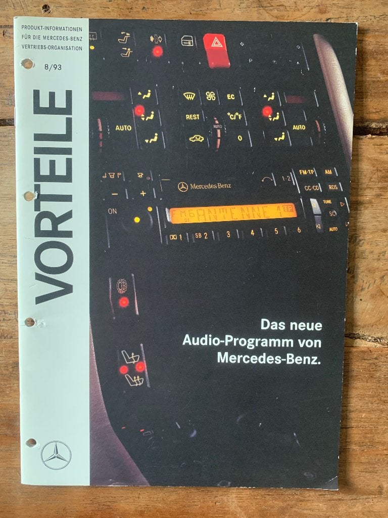 Product info brochure Mercedes-Benz Audio programma 1993, Zo goed als nieuw, Mercedes-Benz, Mercedes, Ophalen of Verzenden