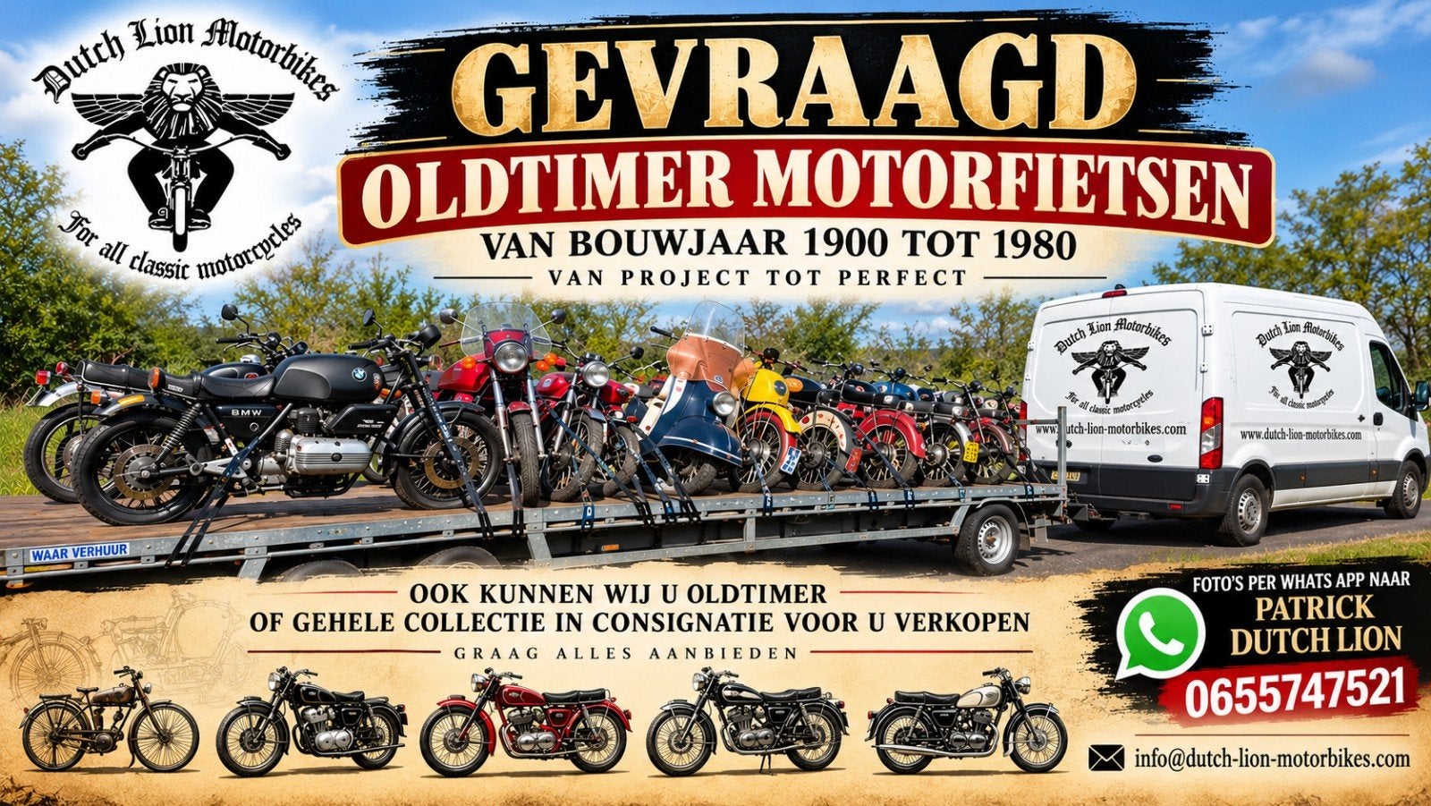Gevraagd: Oldtimer Motorfietsen (1900-1980)