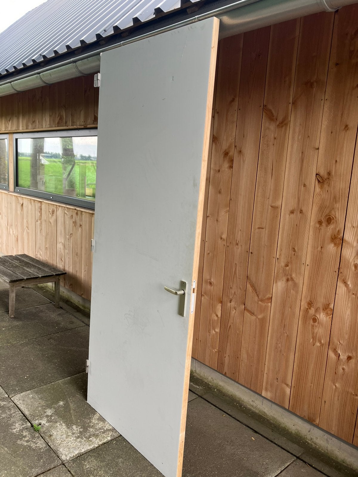 Binnendeur (hardboard) gegrond wit, Ophalen, Zo goed als nieuw, Binnendeur, 200 tot 215 cm