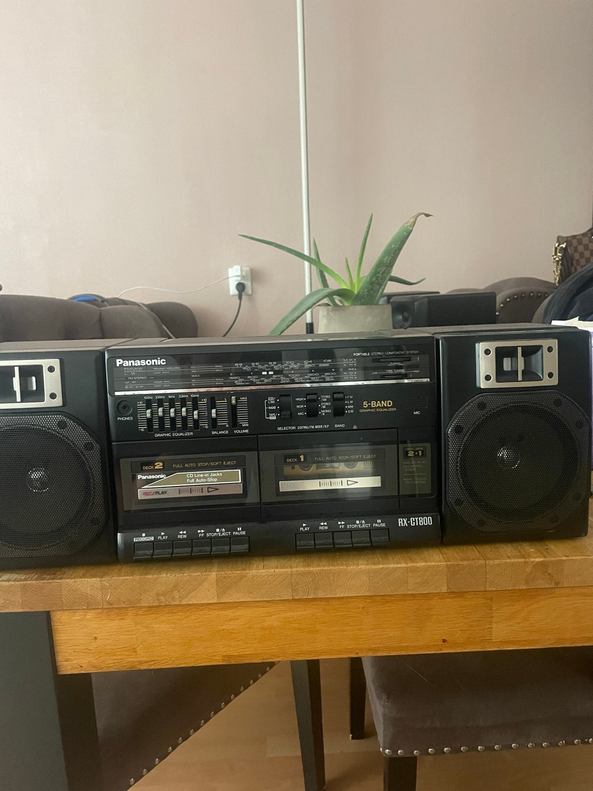 Panasonic RX-CT800 Boombox, Gebruikt, Cassettedeck, Draagbaar, Ophalen
