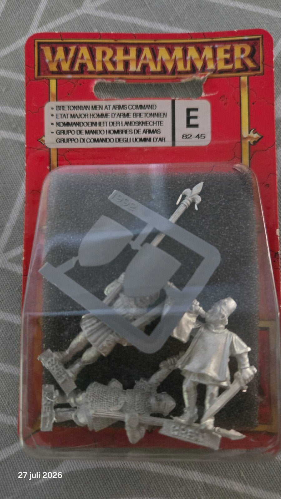 Warhammer Bretonnian Men at Arms Command (1992), Hobby en Vrije tijd, Wargaming, Nieuw, Warhammer, Figuurtje(s), Ophalen of Verzenden