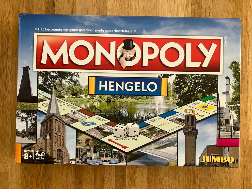 Monopoly Hengelo editie - z.g.a.n., Hobby en Vrije tijd, Gezelschapsspellen | Bordspellen, Vijf spelers of meer, Ophalen of Verzenden