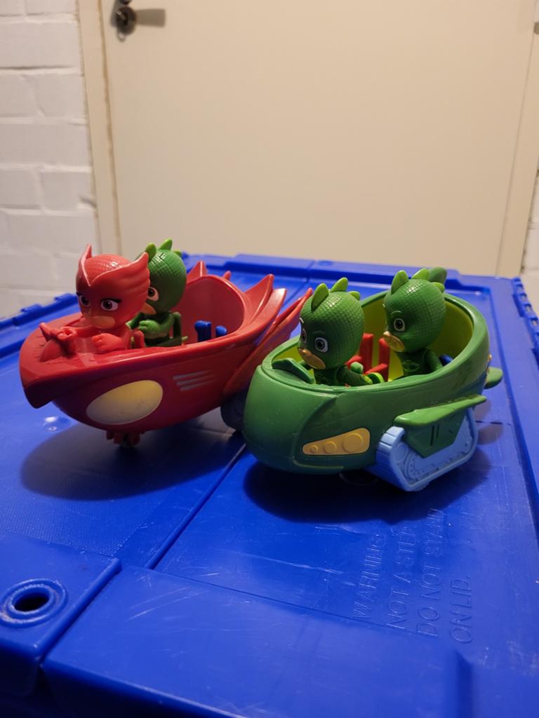PJ Masks voertuigen met figuren - Catboy en Gekko, Kinderen en Baby's, Ophalen of Verzenden, Gebruikt, Jongen of Meisje