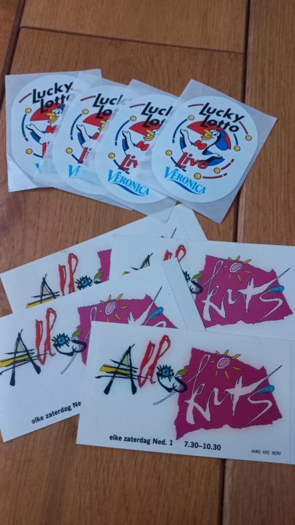 5 Stickers van 'Alles kits' + 1 van 'Lucky Lotto live'-nieuw, Ophalen of Verzenden, Nieuw, Film, Tv of Omroep