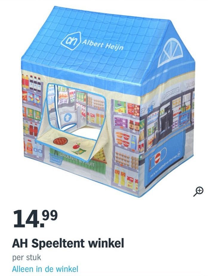 AH Speeltent Winkel - Supermarkt Speelplezier, Ophalen, Nieuw, Jongen of Meisje