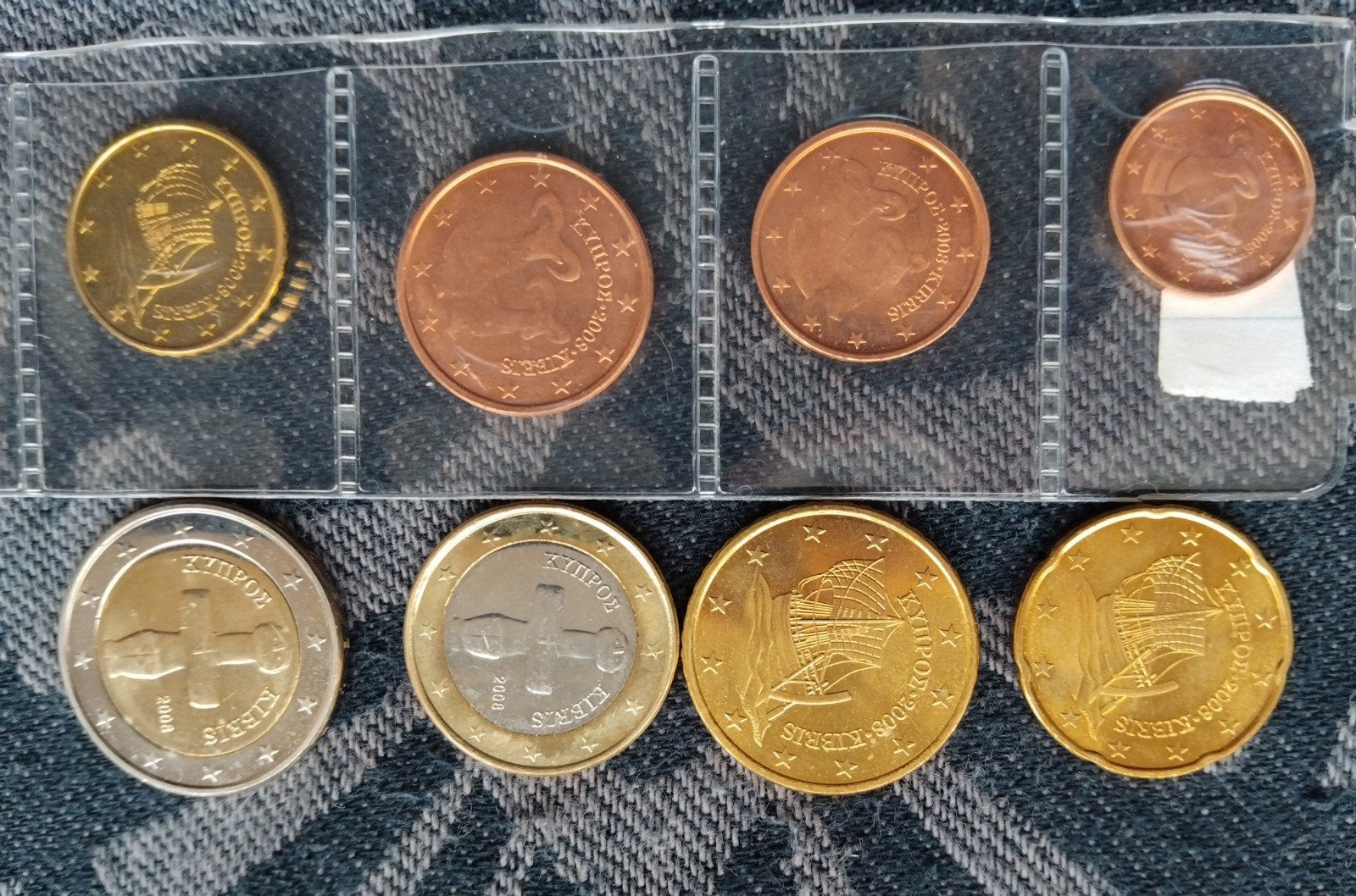 Euromunten set Cyprus 2008 UNC., Postzegels en Munten, Ophalen