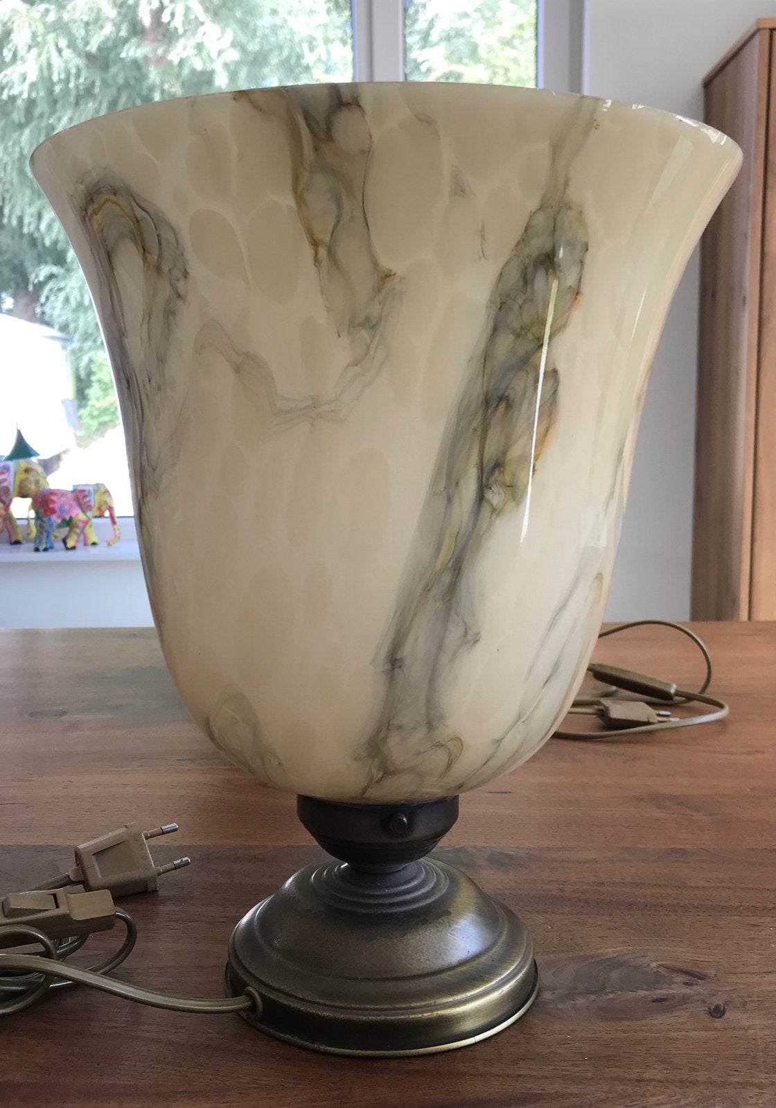 2 vaaslampen, Gebruikt, E27 (groot), Glas, Schemerlamp