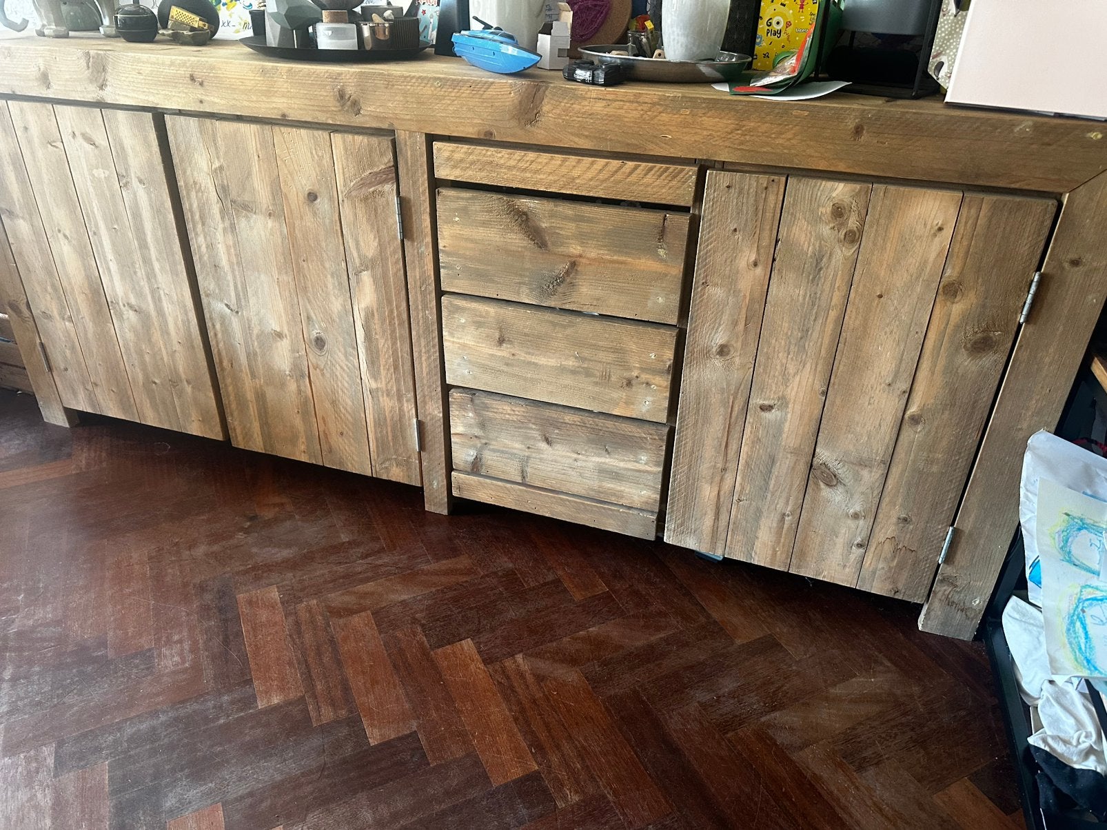 Dressoir, Ophalen, Met deur(en), Zo goed als nieuw, 200 cm of meer