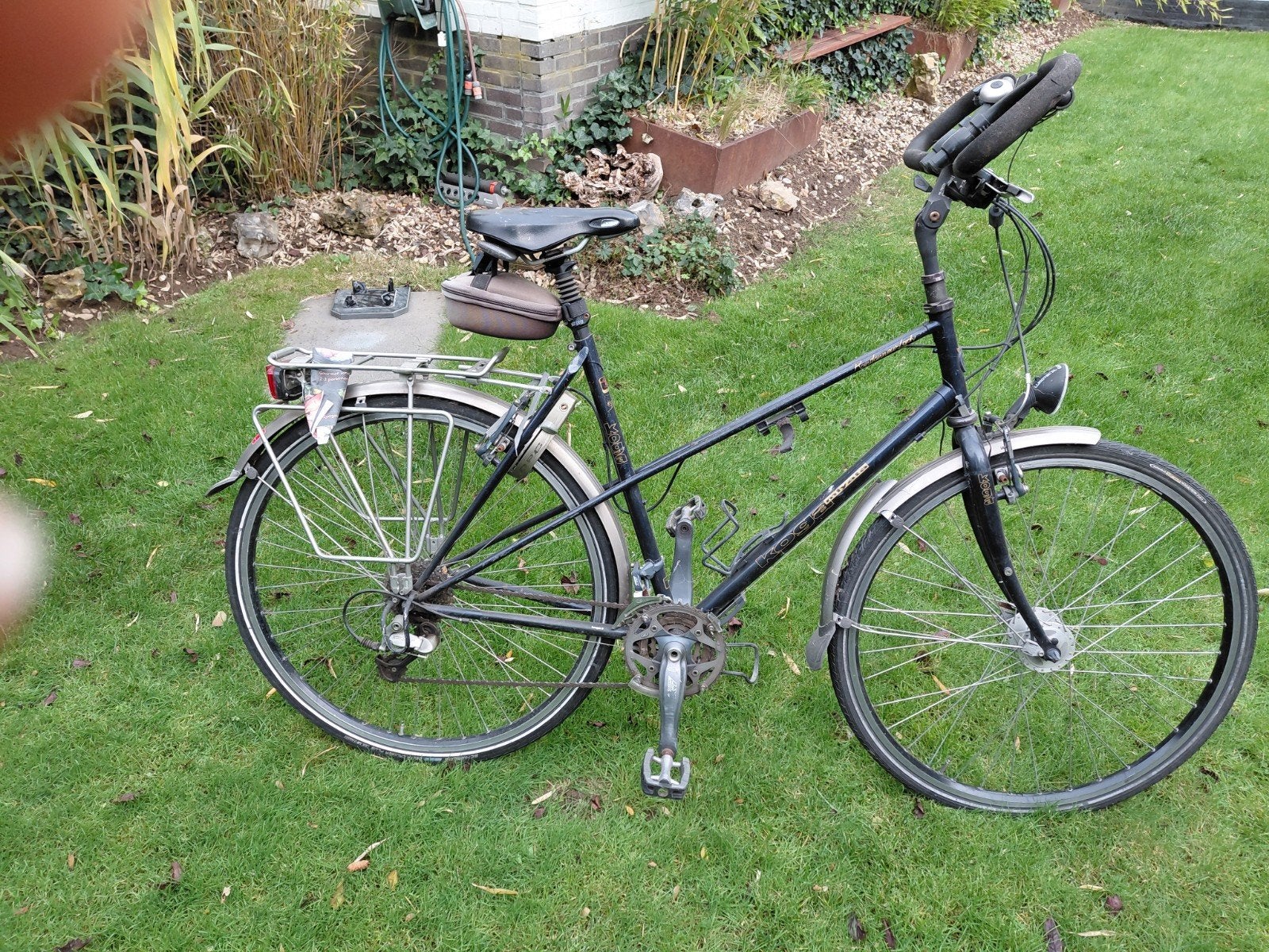 Damesfiets met versnellingen en bagagedrager, Fietsen en Brommers, Gebruikt, Velgrem, Versnellingen, 53 tot 57 cm