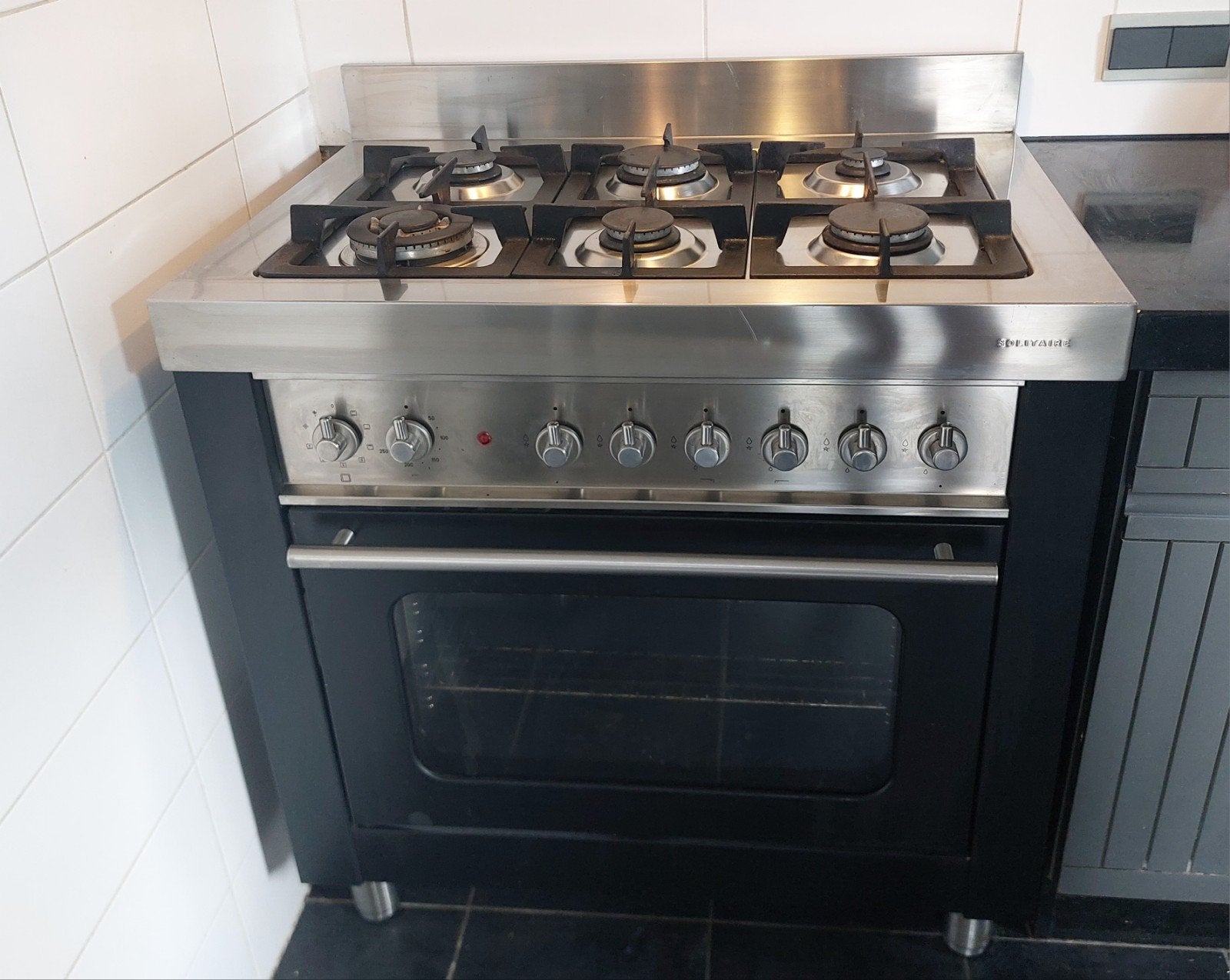 Gasfornuis - oven combinatie, gratis ophalen, Ophalen, Gebruikt, 4 kookzones, Gas