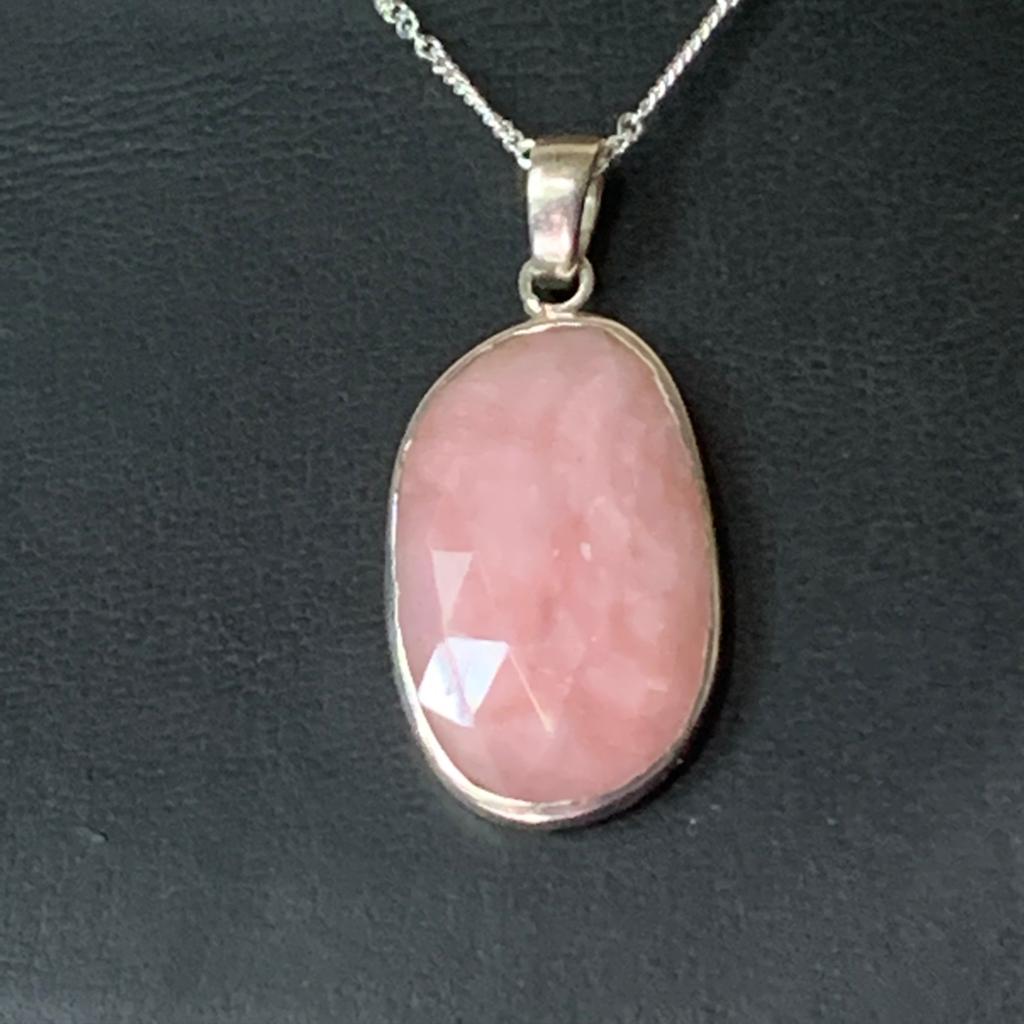 Opaal Andes hanger beschermt vreugde liefde zuivert, Ophalen of Verzenden, Zo goed als nieuw, Roze, Met edelsteen