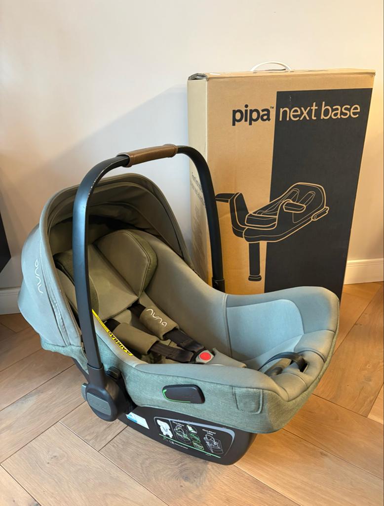 Nuna Pipa Next autostoel met Isofix base, Gebruikt, Zijbescherming, Isofix, 0 t/m 13 kg