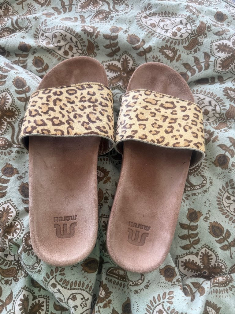 Maruti tijgerprint slippers met haren maat 40, Slippers, Bruin, Ophalen of Verzenden, Maruti
