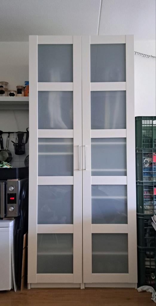 2 Ikea Bergsbo Pax deuren frosted glas/wit 50x229, Ophalen