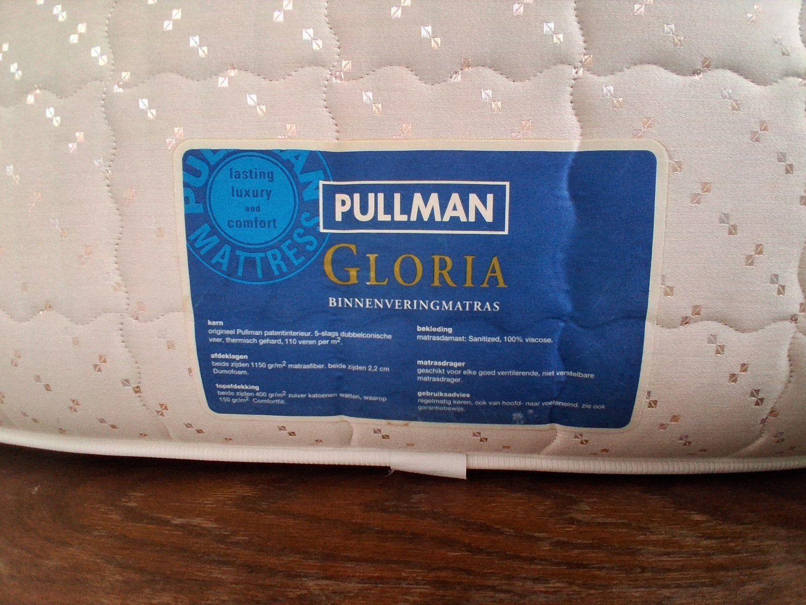 eenpersoons Pullman matras evt. met ombouw en Auping spiraal, Ophalen of Verzenden, Eenpersoons, 90 cm