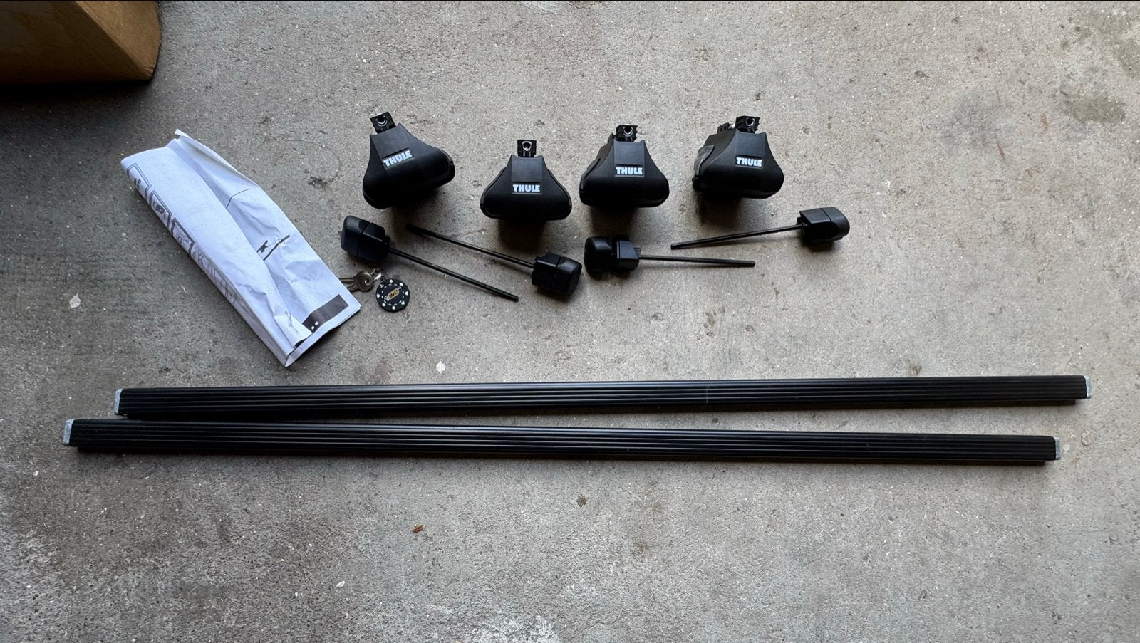 Thule dakdragers systeem 755/761 - 120 cm - Zo goed als nieu, Auto diversen, Ophalen of Verzenden, Zo goed als nieuw