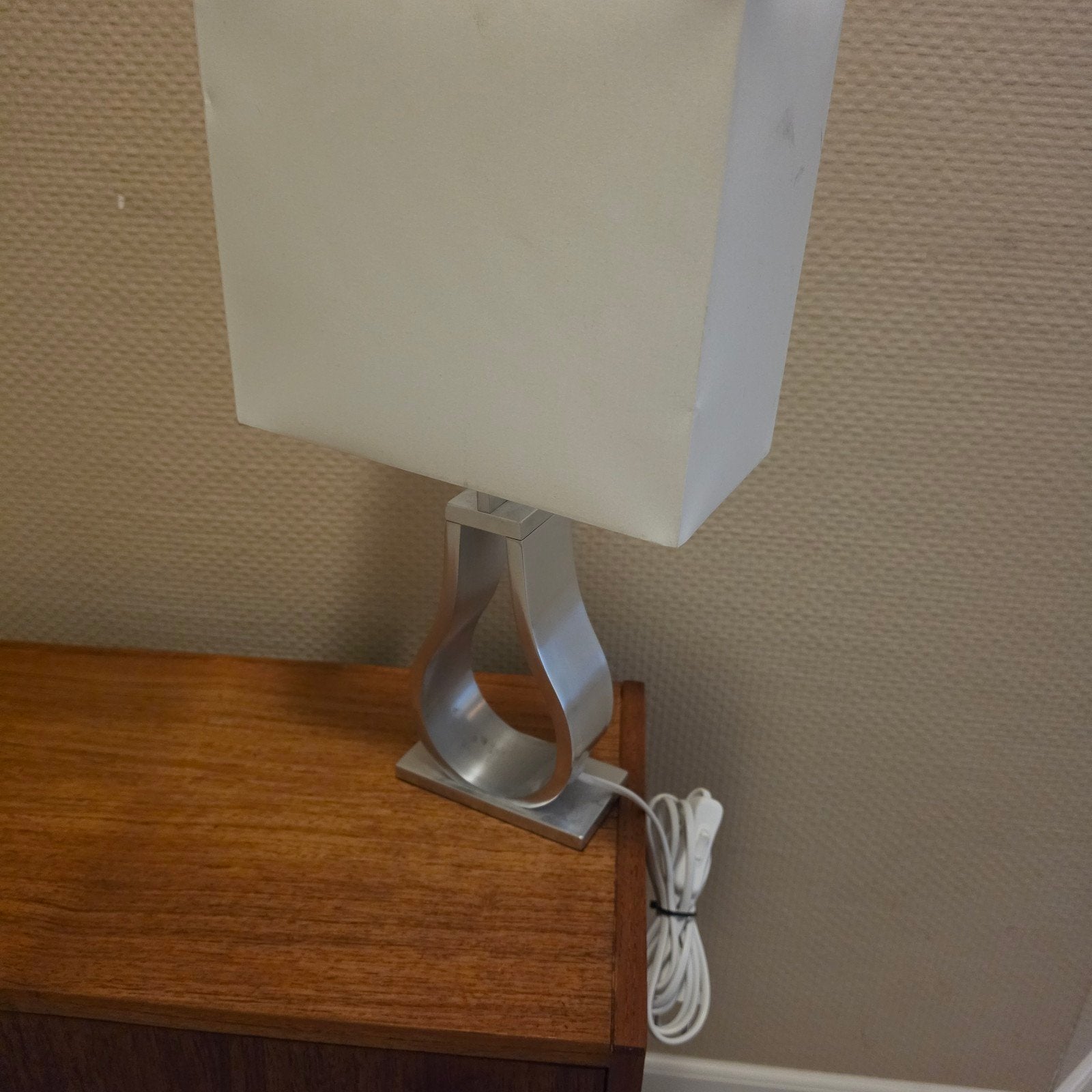 IKEA Klabb Tafellamp Aluminium Design Schemerlamp Wit, Ophalen of Verzenden