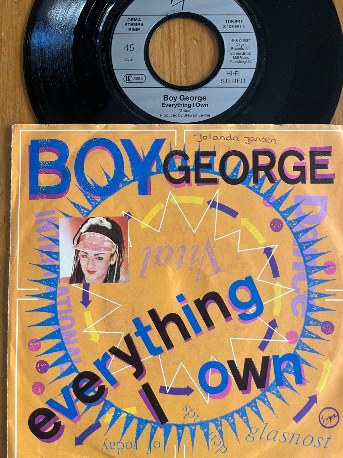 Boy George - Everything I Own (7 inch single), Gebruikt, 7 inch, Pop, Fotohoes