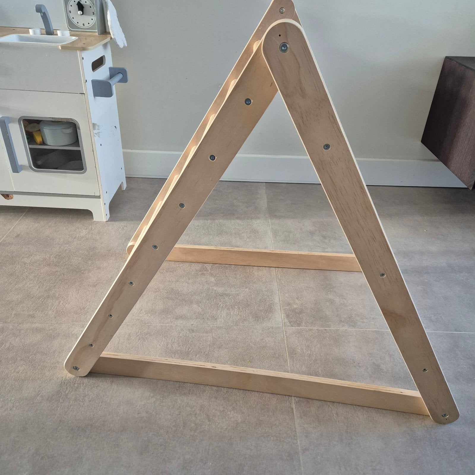 Houten Klimrek / Pikler Driehoek voor Kinderen, Ophalen, Zo goed als nieuw, Klimwand