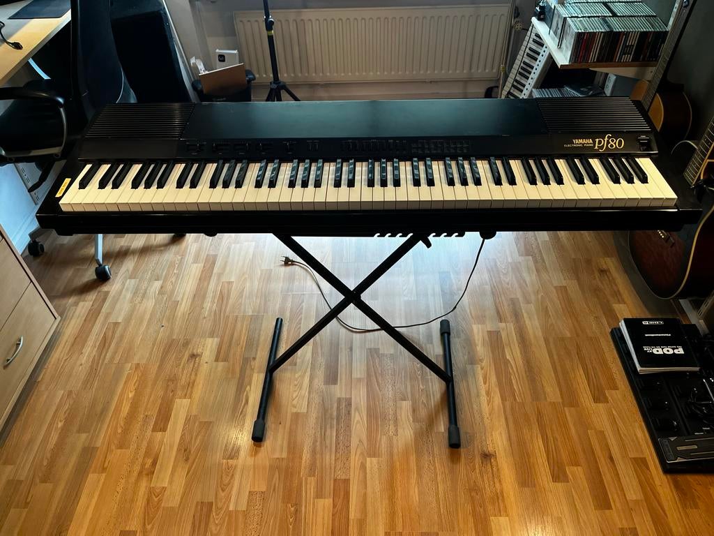 Vintage Yamaha PF-80 Elektrische Piano – 80’s sound, Ophalen, Gebruikt, Zwart, Piano