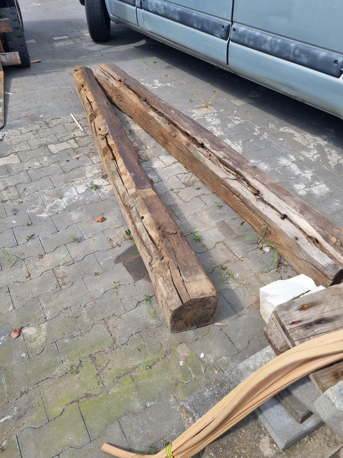 Eiken balken 20x20, Ophalen of Verzenden, 250 cm of meer, Balken