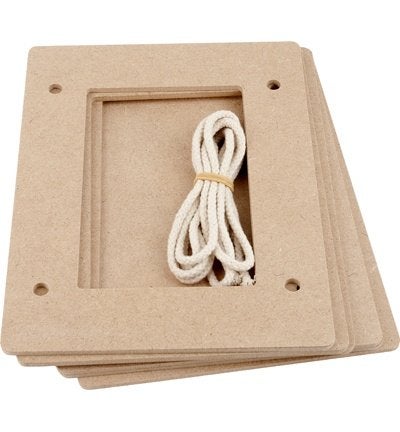 MDF Pronty fotolijsten 3 stuks met koord 21,2 x 16,2 cm, Hobby en Vrije tijd, Knutselen, Nieuw, Knutselmateriaal, Overige merken