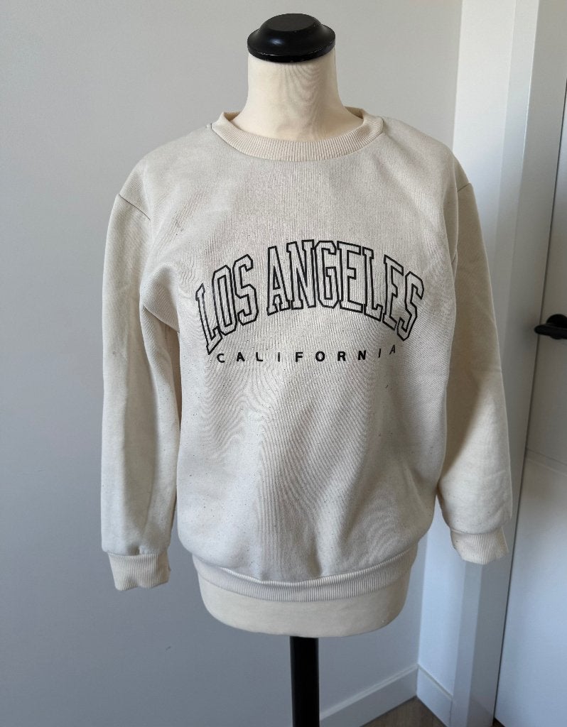 Heel goed beige oversized trui Los Angeles sweater S M 36 38, Kleding | Dames, Maat 38/40 (M), Beige, Ophalen of Verzenden, Onbekend
