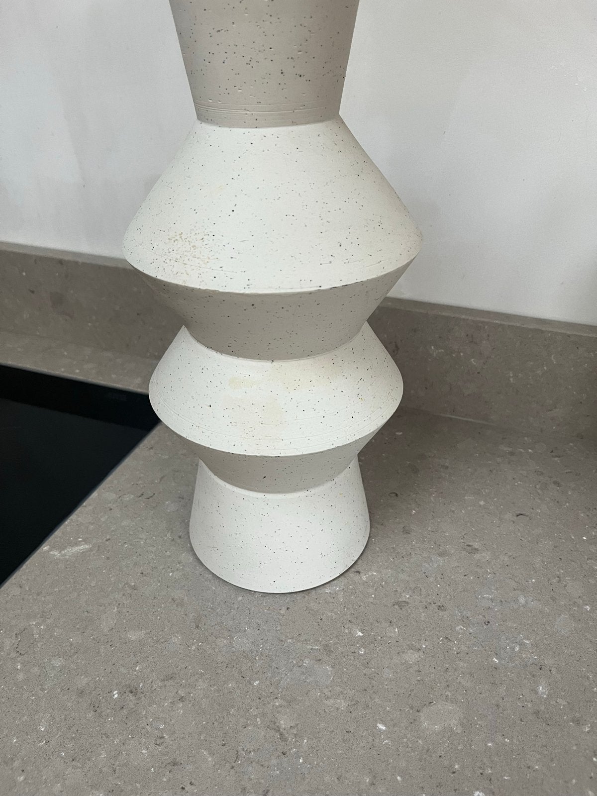 Aardewerk vaas HK living, Ophalen, Beige, Zo goed als nieuw, Steen/keramiek