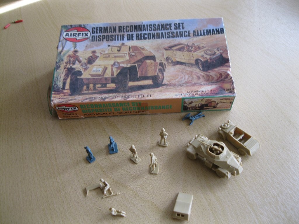 Verkennings set Afrika korps, Ophalen of Verzenden, Gebruikt, 1:50 of kleiner, Figuur of Figuren